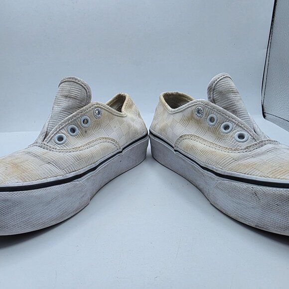 Vans Authentic Womens Size 6 White Platform Shoes Casual Walking Skateboarding - Picture 3 of 13